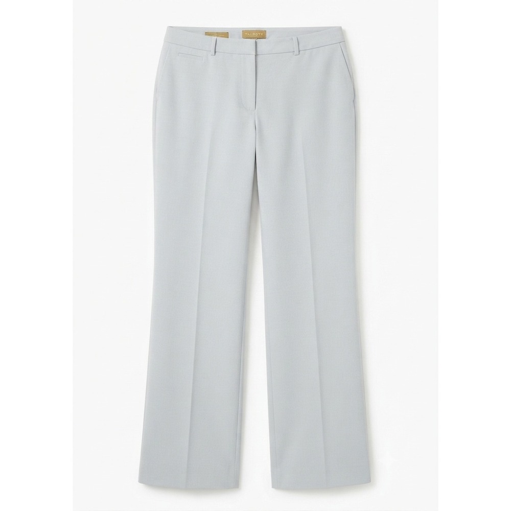 Talbots 14WP Light Blue Straight Leg Dress Pants Career Trousers Petite A10-077